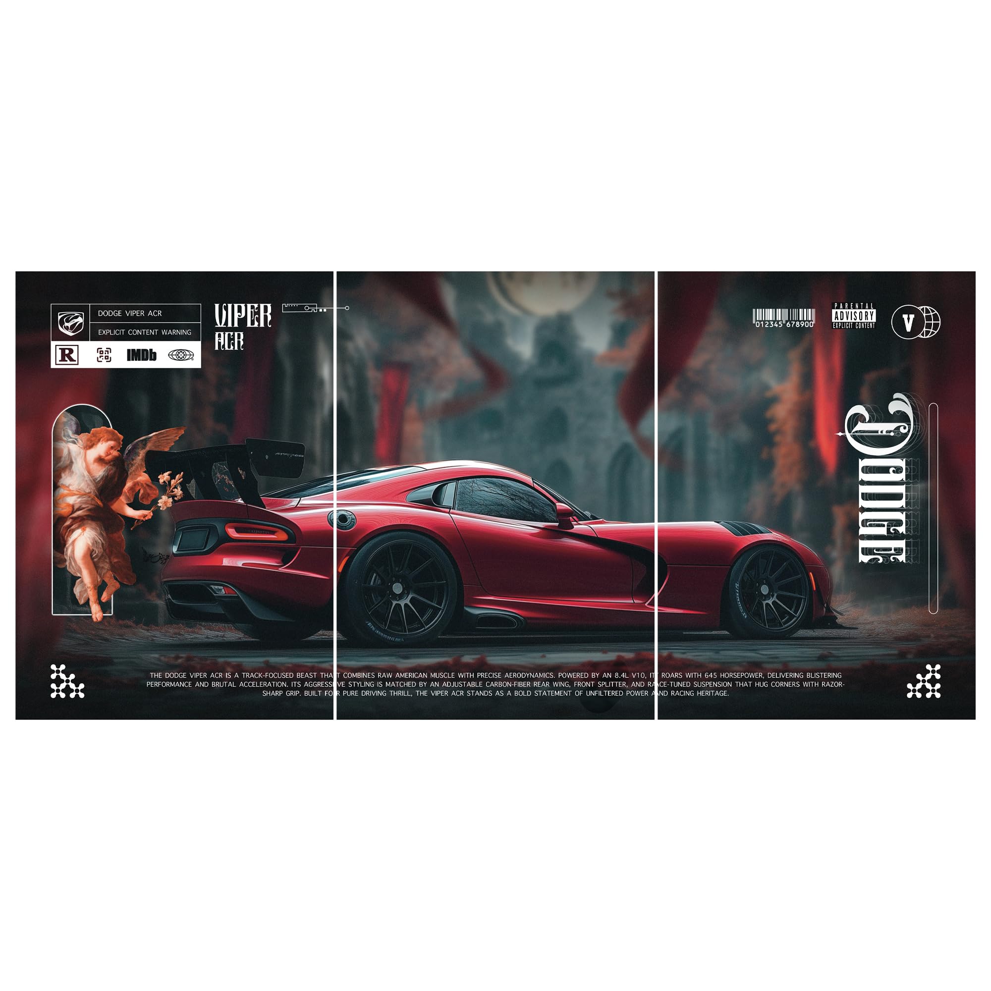 Dodge Hellcat Poster Set - 3 A3 Muscle Car Art -13 Dodge Hellcat Poster Set - 3 A3 Muscle Car Art -13