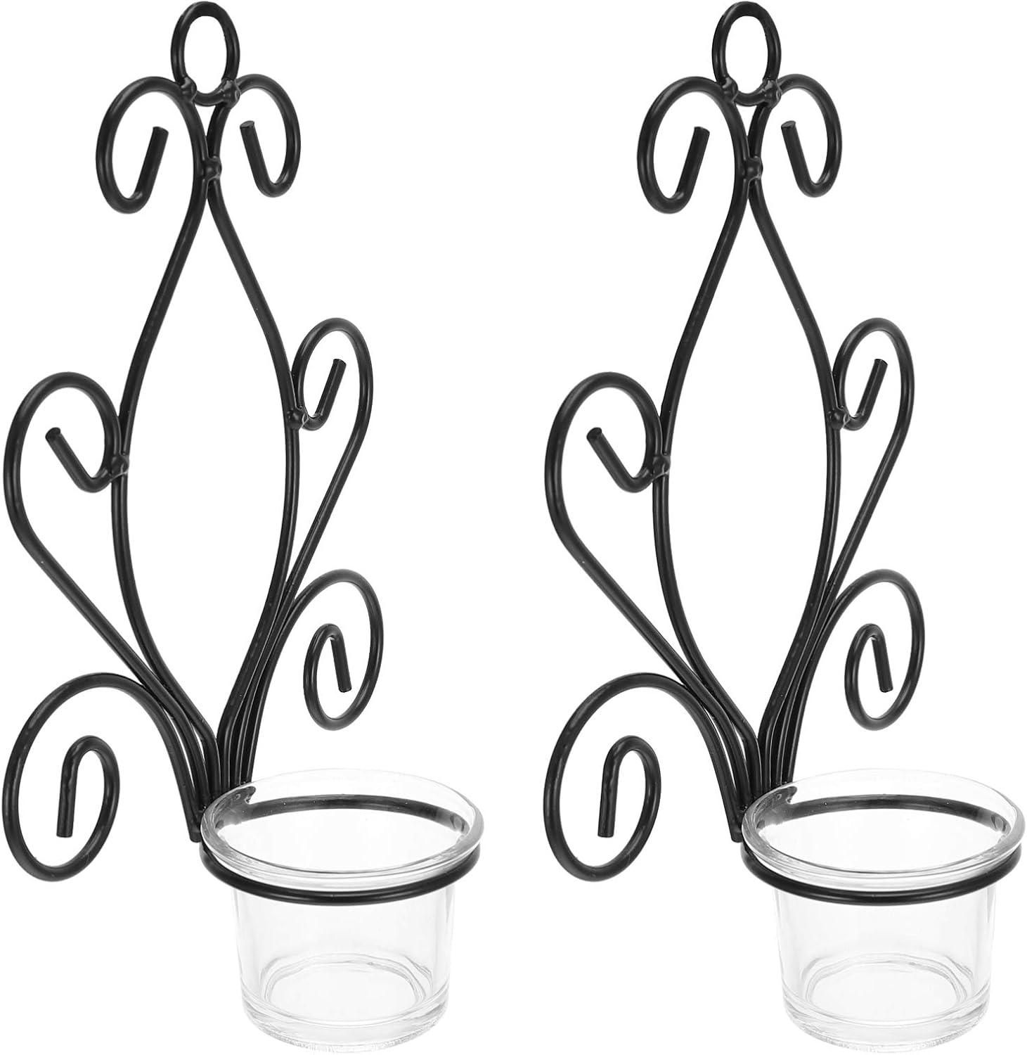 BESPORTBLE Votive Candles 2pcs Wall Hanging Tealight Candle Holder Sconce Iron Metal