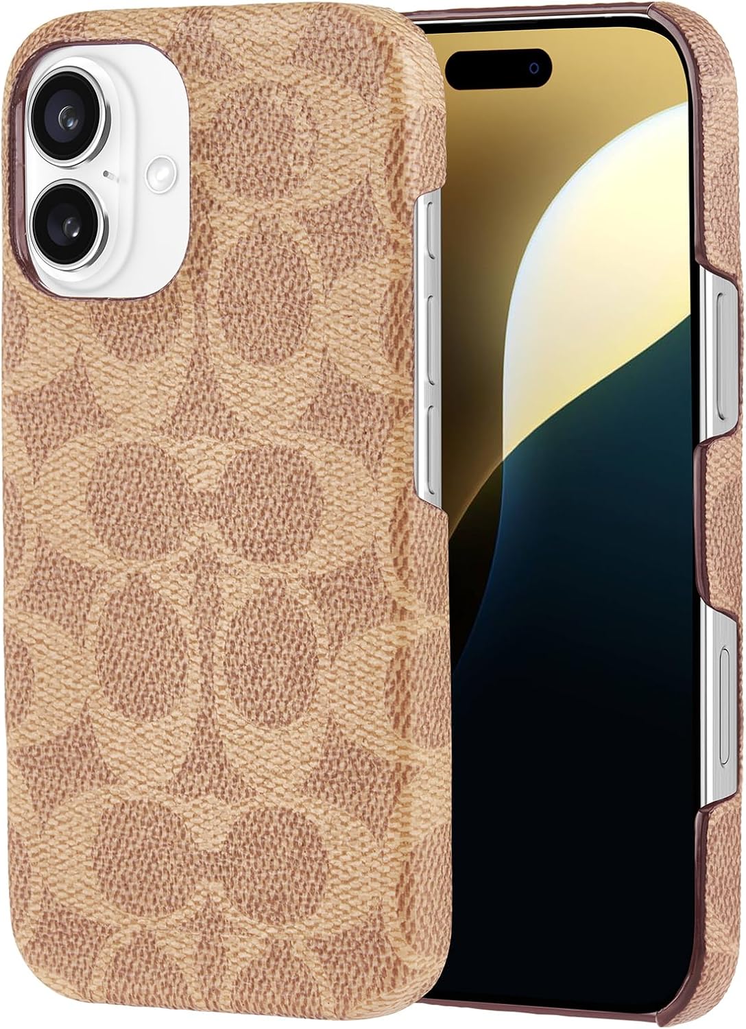 Coach Signature Canvas Slim Wrap iPhone 16 Case – Designer Phone Case – Signature Tan Coach Signature Canvas Slim Wrap iPhone 16 Case – Designer Phone Case – Signature Tan