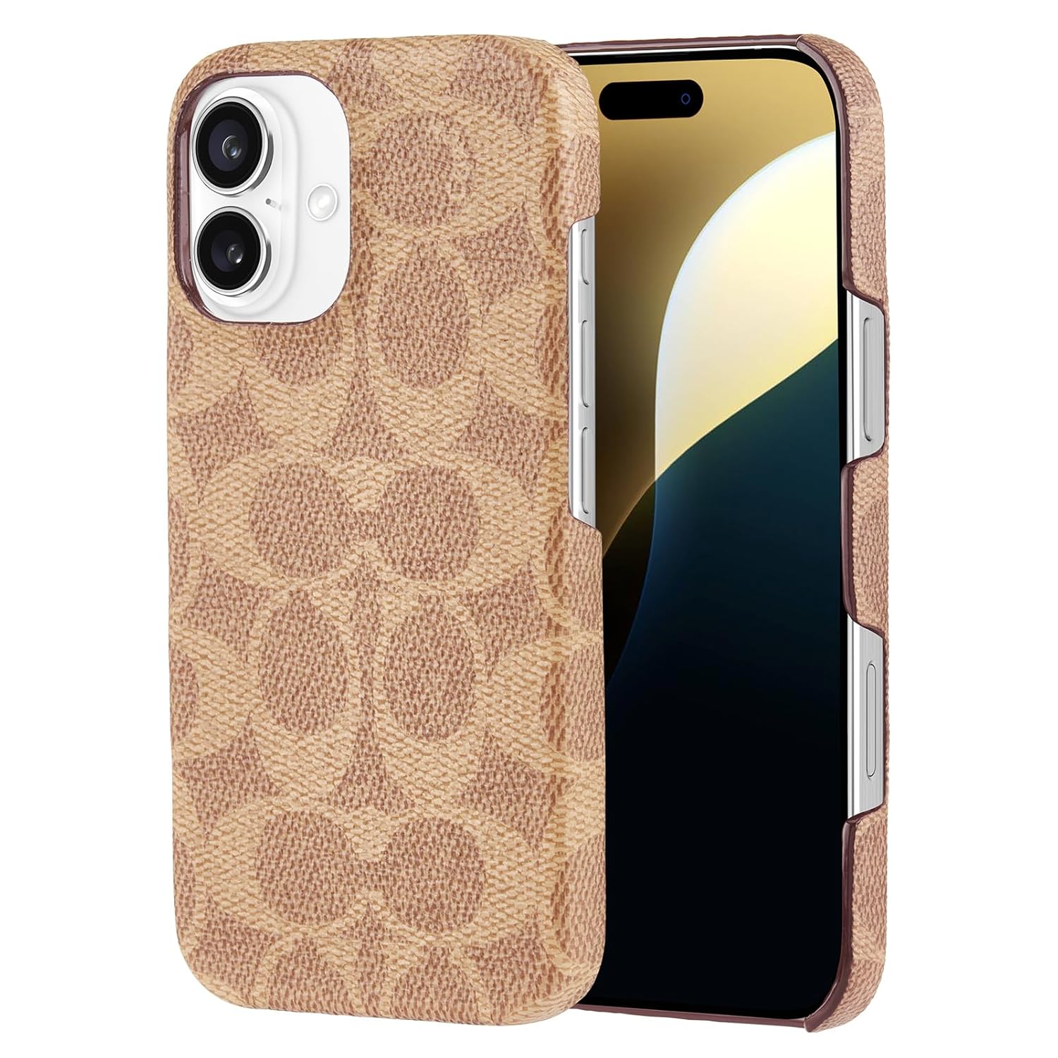 Coach Signature Canvas Slim Wrap iPhone 16 Case - Designer Phone Case - Signature Tan