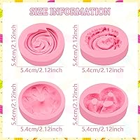 Vista 6 de Moldes de silicona para fondant, 4 moldes de silicona para hornear pasteles, dulces, chocolate, flores, pasta de azúcar, manualidades, mazapán
