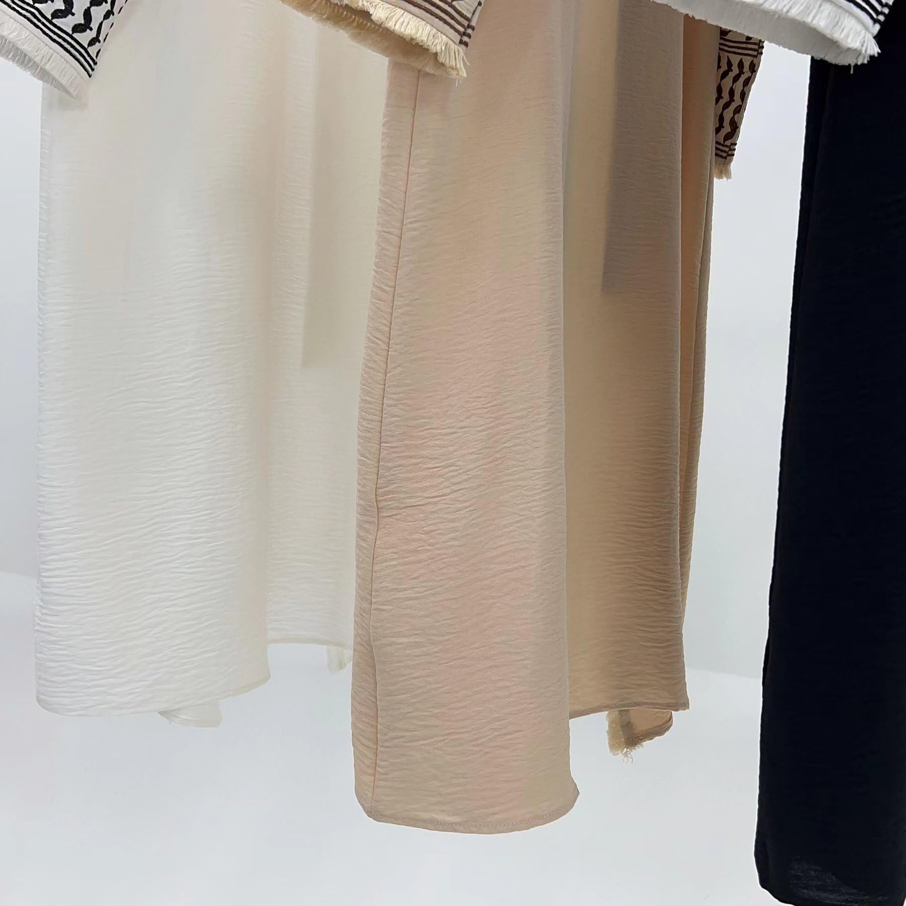 CLMJHG Muslimisches Kleid, modische offene Strickjacke, Abayas, Stickerei, Kimono für Damen, Türkiye, Elegante islamische Kleidung ohne Hijab