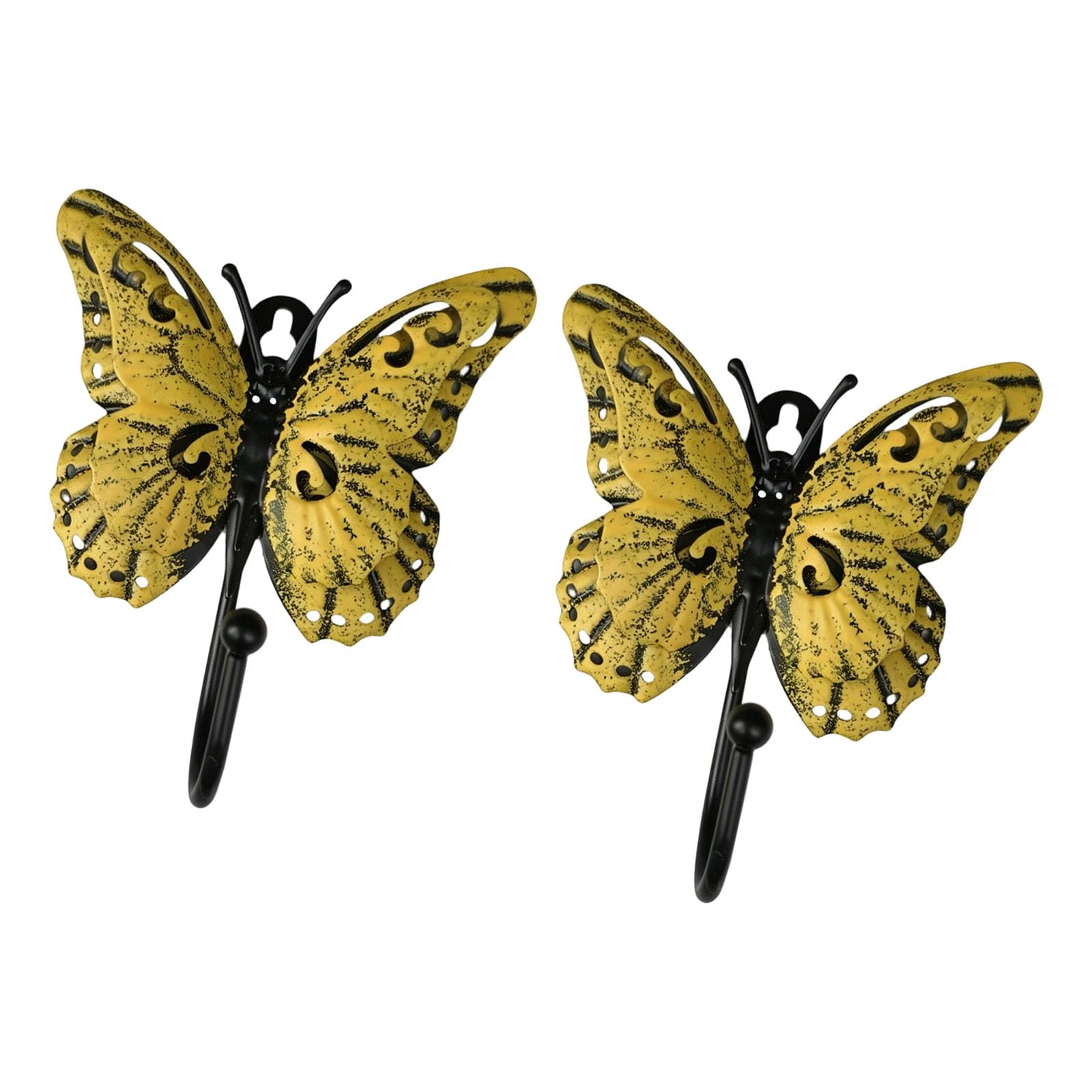 Vdaxvme 2pcs Decorative Butterfly Wall Hook Metal Hook for Hanger Keys Scarves Hats in Kitchen or Bathroom Holder