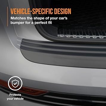 Travall Car Trunk Bumper Protector Compatible with Honda CR-V (2018-2023) - Vehicle-Specific Black Smooth Plastic Bumper Protection Against Scuffs and Scratches