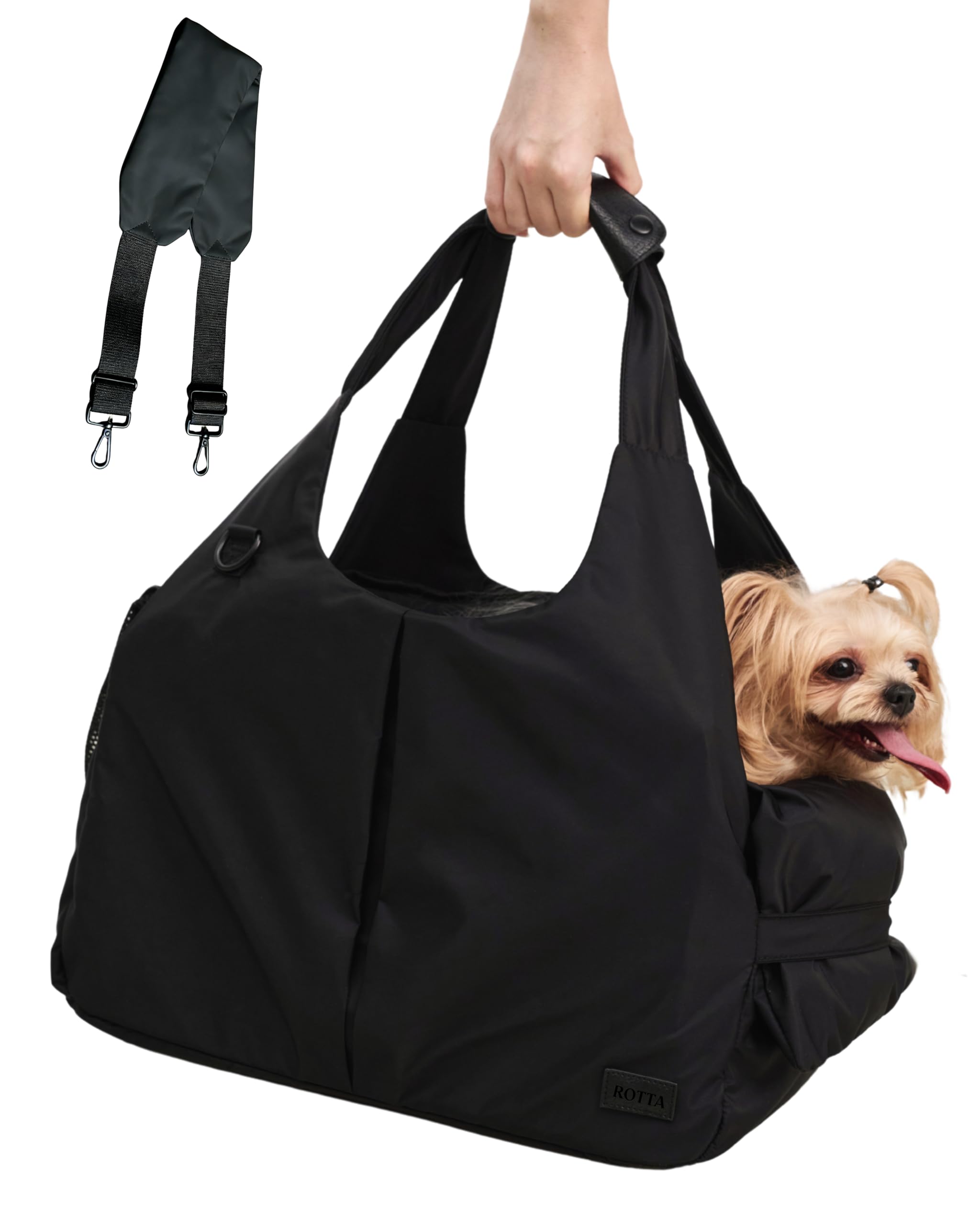 ペット用強撥水ナイロンキャリーバッグ・スリング2点セット Amazon.co.jp: 【3way自立するペットキャリー】ROTTA Pet (ロッタ