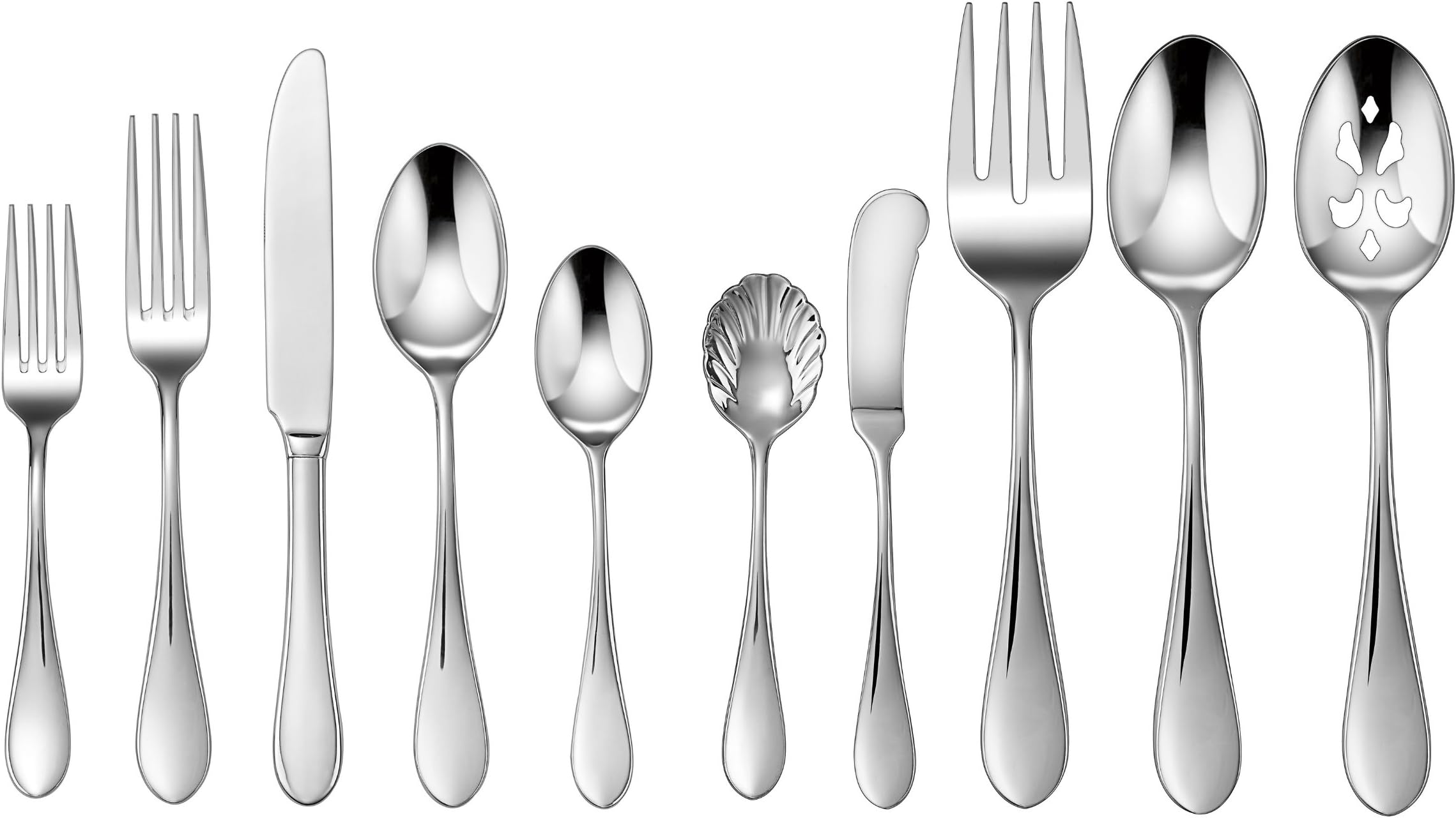 Cuisinart CF-01-I45 45-Piece Flatware Set, Irais,Silver