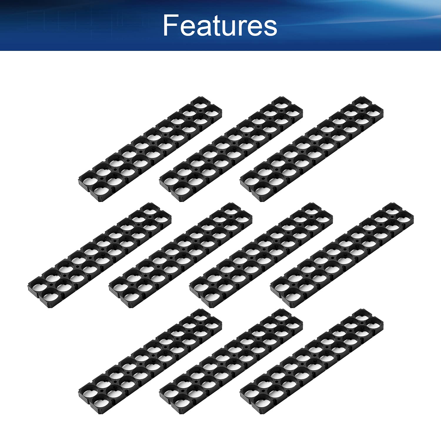 10x 18650 Batteriehalter - 1x3 Cell Spacer Für DIY Akkupacks