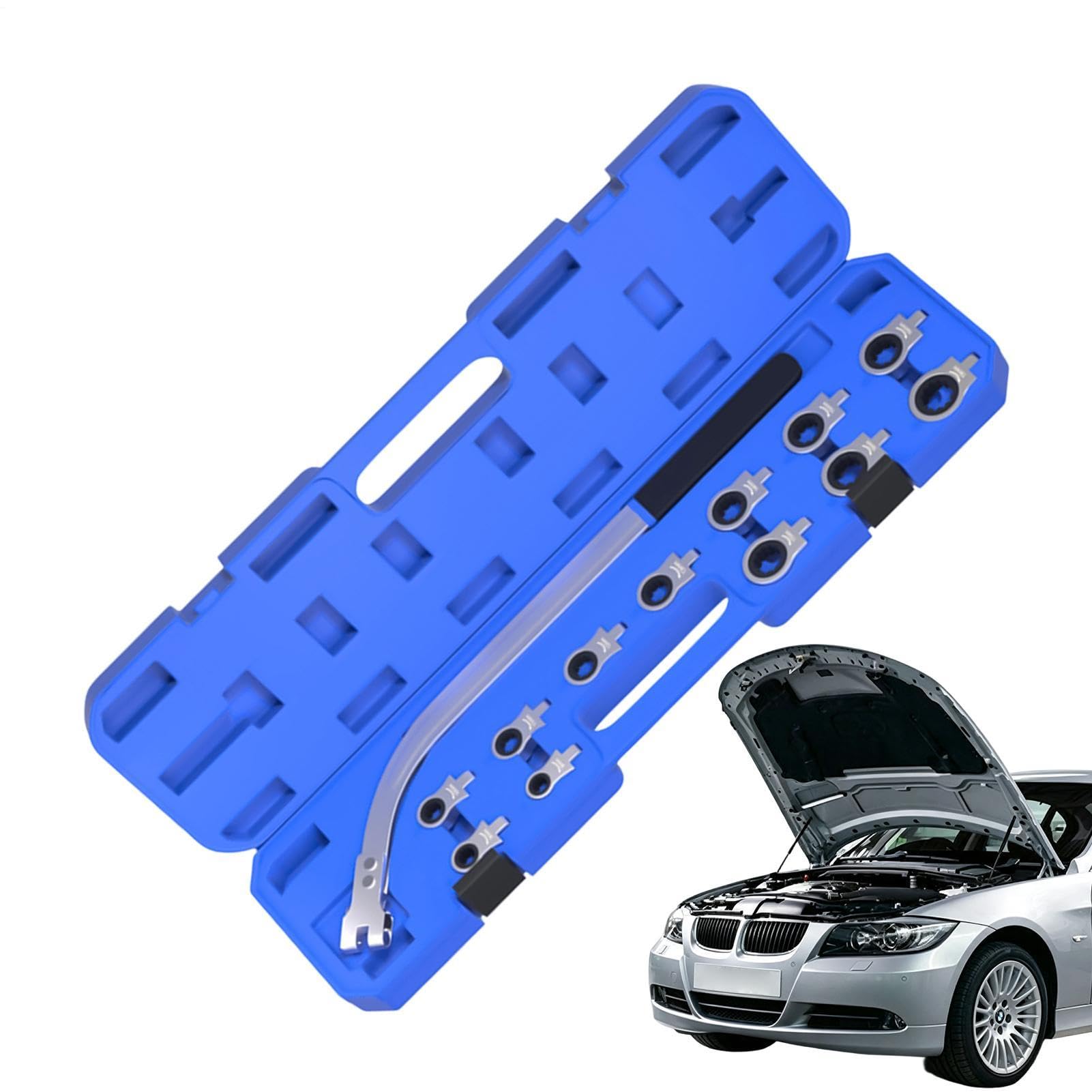Herramienta para Polea Tensora Kit de Llave Ajuste Auxiliar Polea Loca | Juego Llaves Tensor Correa Para Taller Garaje Hogar Carretera Industria Sedán Camión Motor Automotriz