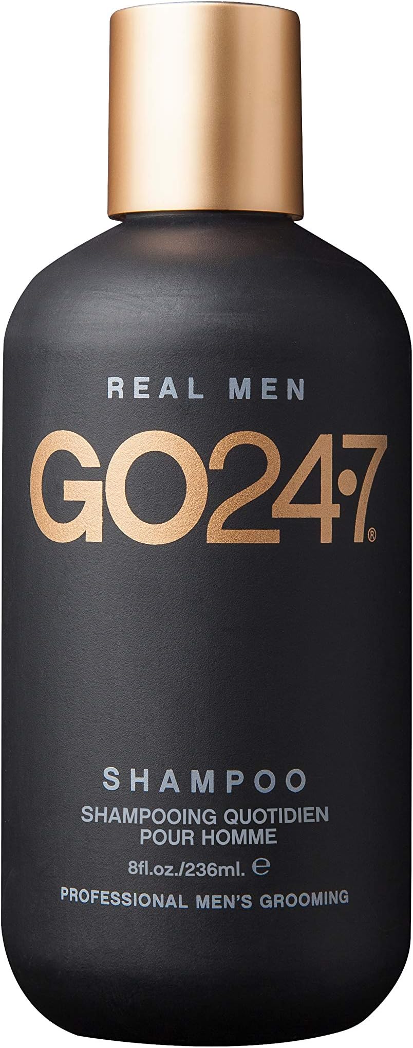 GO247Daily Shampoo - Gentle Daily Cleanser for Men - Hydrates, Strengthens & Revitalizes Hair - Infused with B5 & Soy Proteins - Light Citrus Herbal Scent, 8 Fl Oz