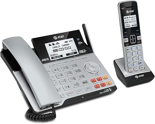 Miniatura 16 de Teléfono AT&T DECT 6.0 con identificador de llamadas y llamada en espera, Plateado/Negro