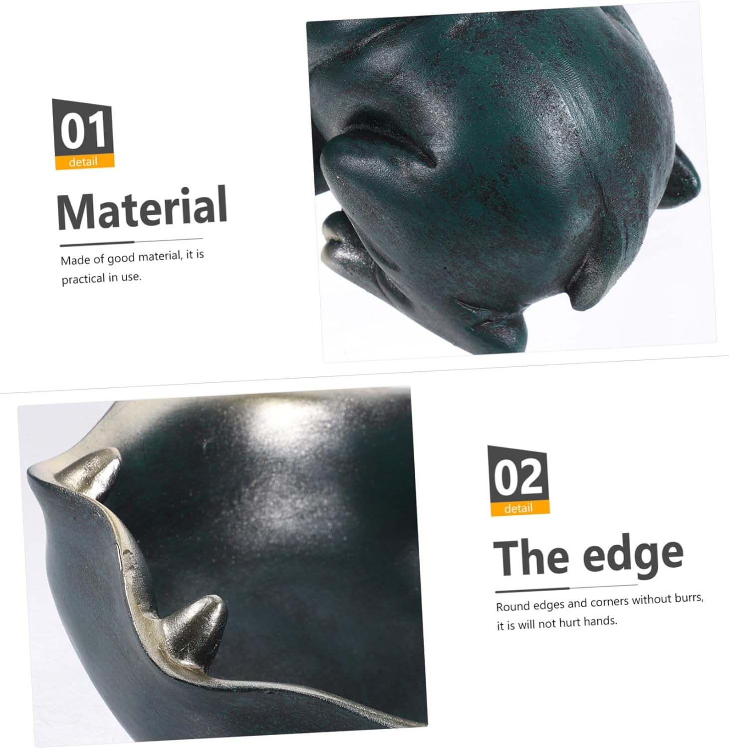 GLEAVI Hippo Key Holder Bowl Desktop Statue for Home Decor Practical Key Storage Decorative Sundries Holder Unique Candy Dish for Entryway Table and Office