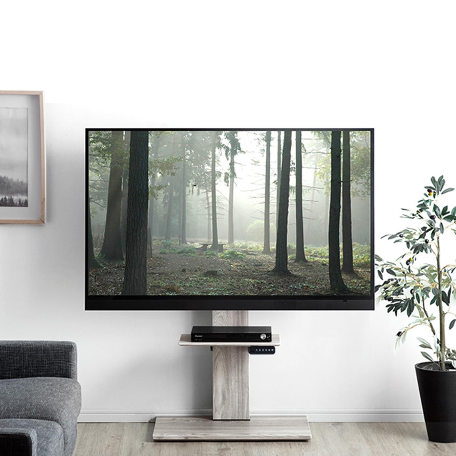Amazon｜タンスのゲン 電動テレビスタンド 【ワンタッチ調節メモリ