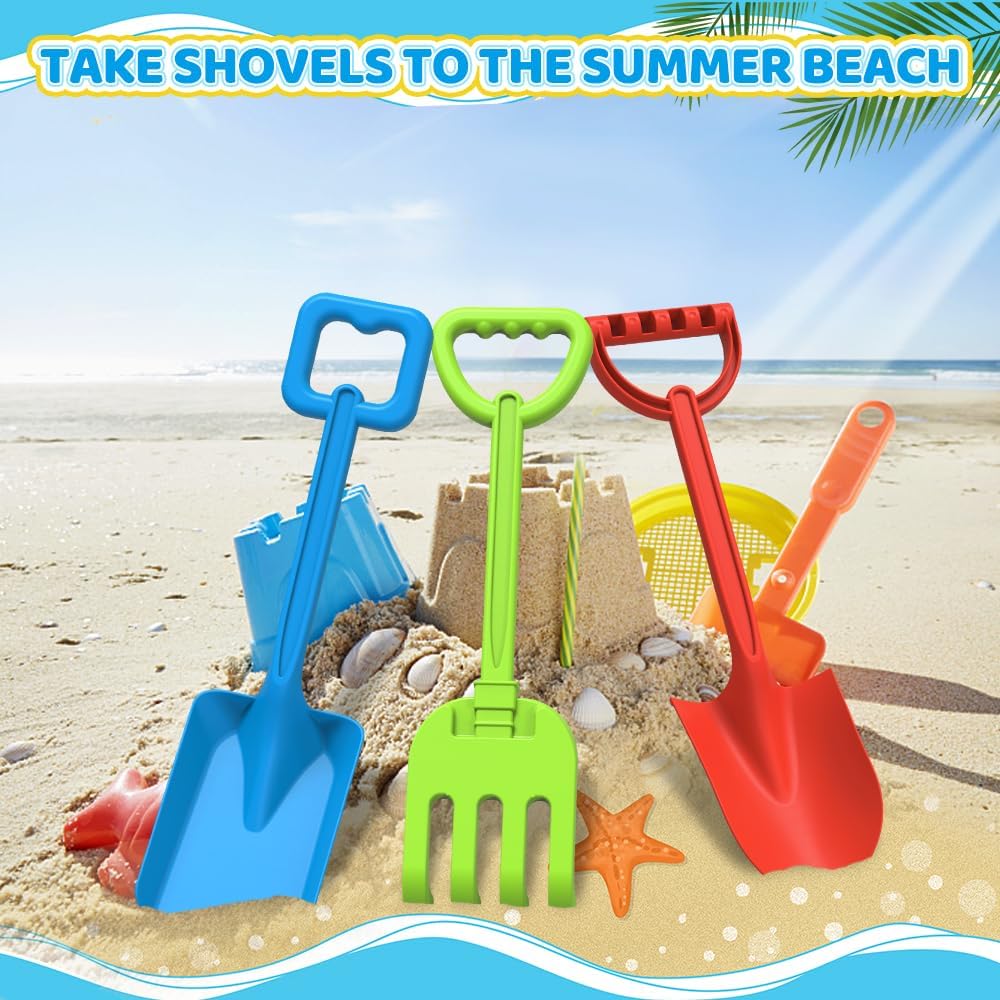 6PCS Foldable Pails + Beach Shovels