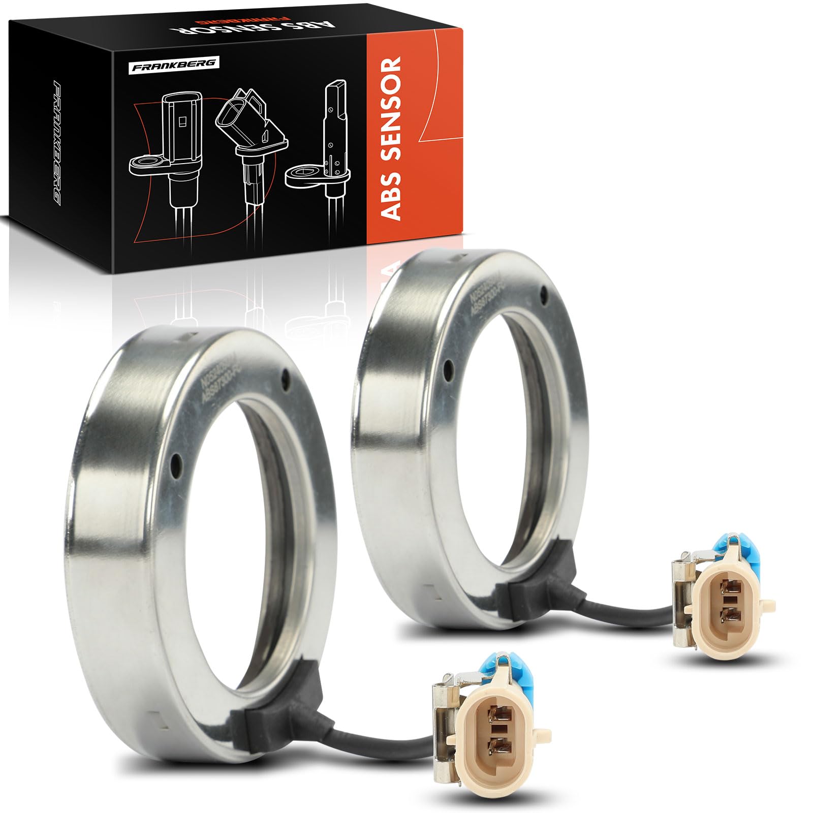Frankberg 2x Sensor de velocidad de ruedas Sensor ABS 2 Polos Compatible con Epica KL1 Evanda Replace# 96287300