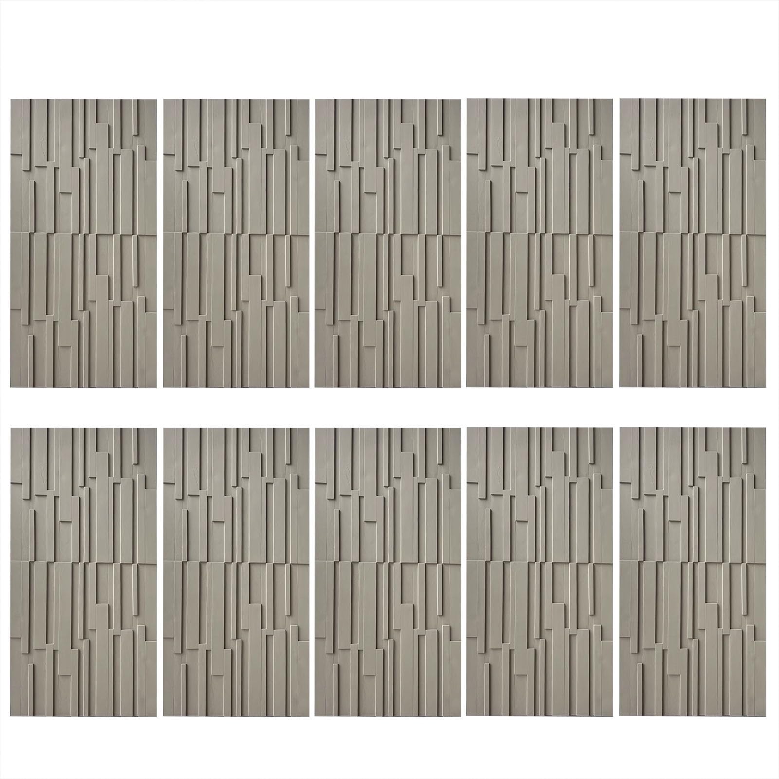 Paneles de pared 3D madera impermeables Revestimiento de poliuretano para baño y salón moderno