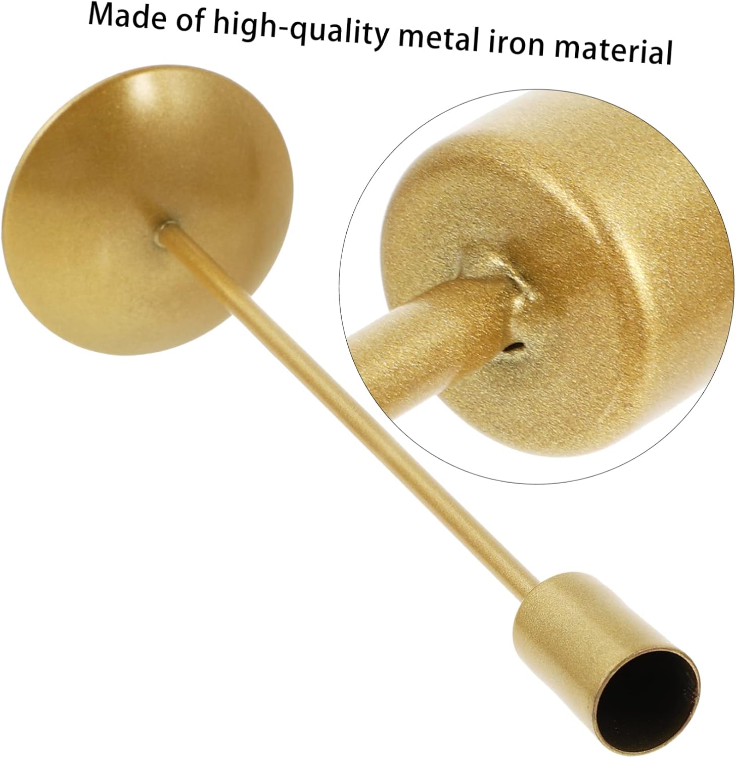 1pc Metal Candle Holder for Christmas Dining Table Decor Elegant Taper Candle Holder Fine Craftsmanship Creates Romantic Atmosphere for Living Room and Kitchen