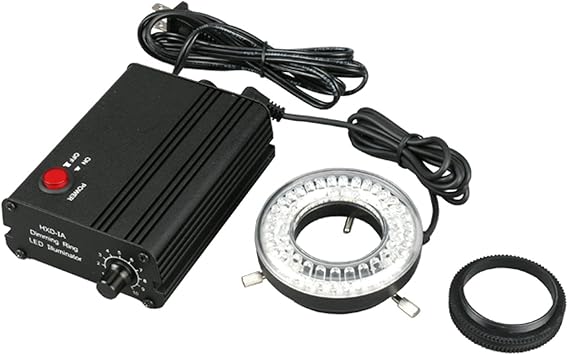 Amazon Com Amscope Led 80mb 80 Led Microscopio Anillo Negro Luz Con Cuerpo De Metal Y Adaptador Electronica