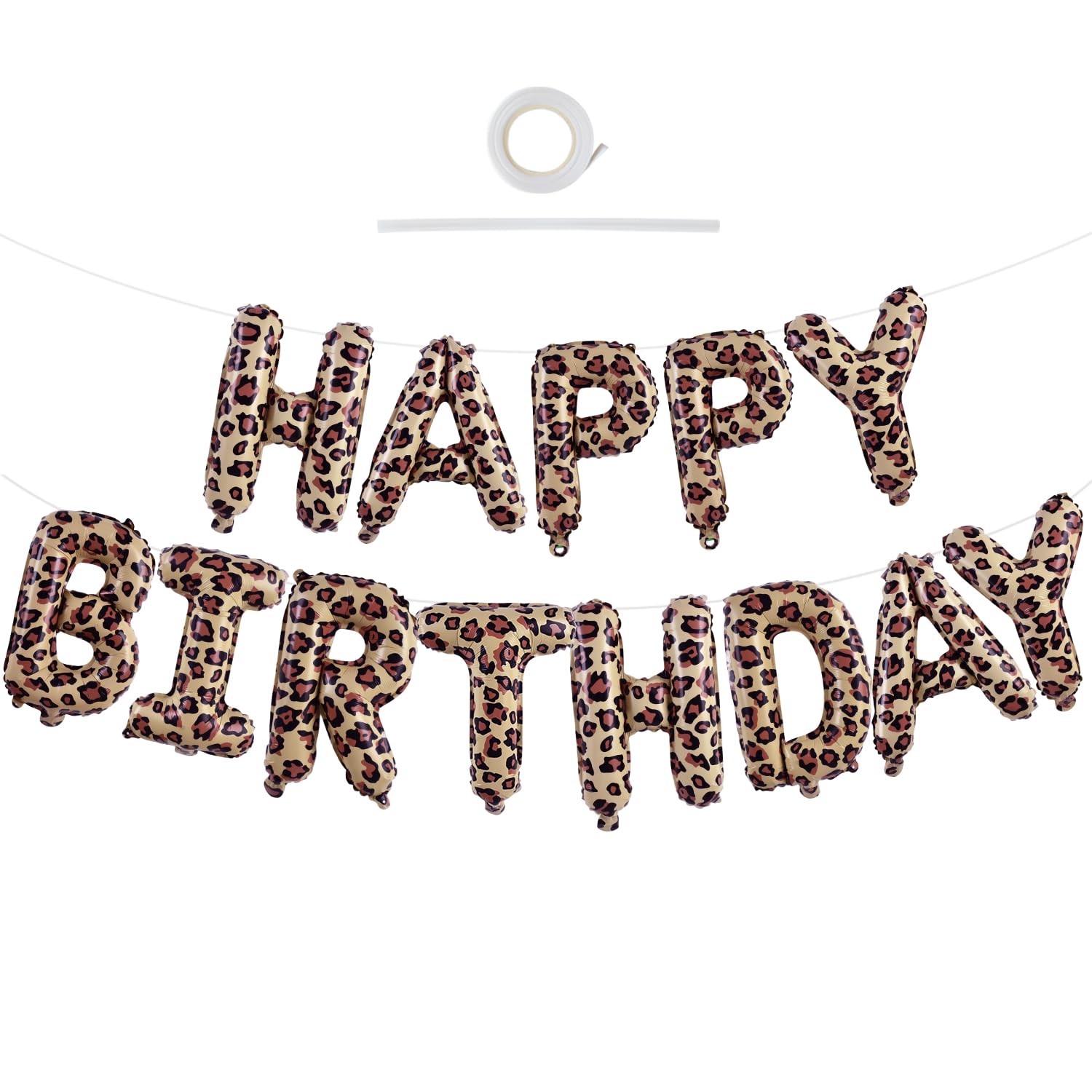 Happy Birthday Balloons Banner - Black Letter Balloons -25