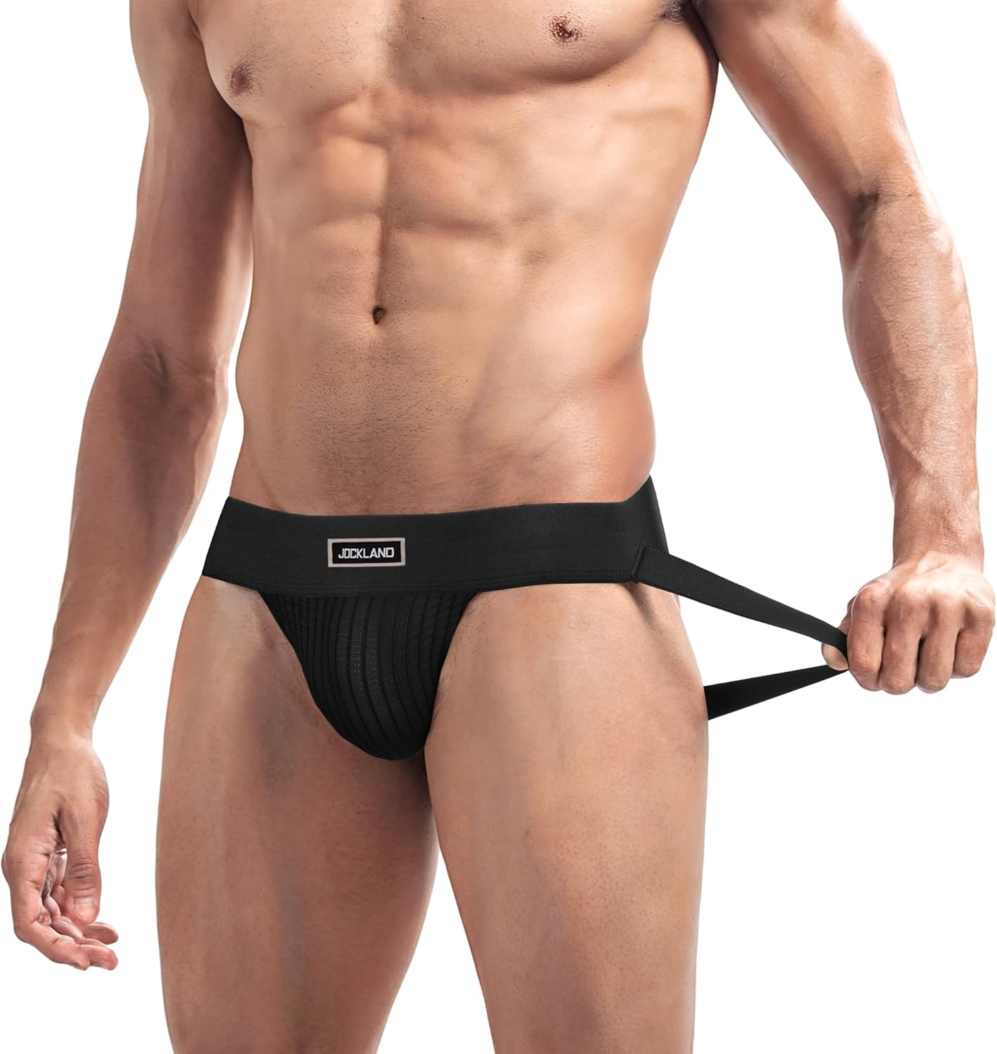 Men's Jock Strap, Wide Band Mesh Male Underwear Jockstrap Athletic Supporter for Gym Vasectomy - Image 2