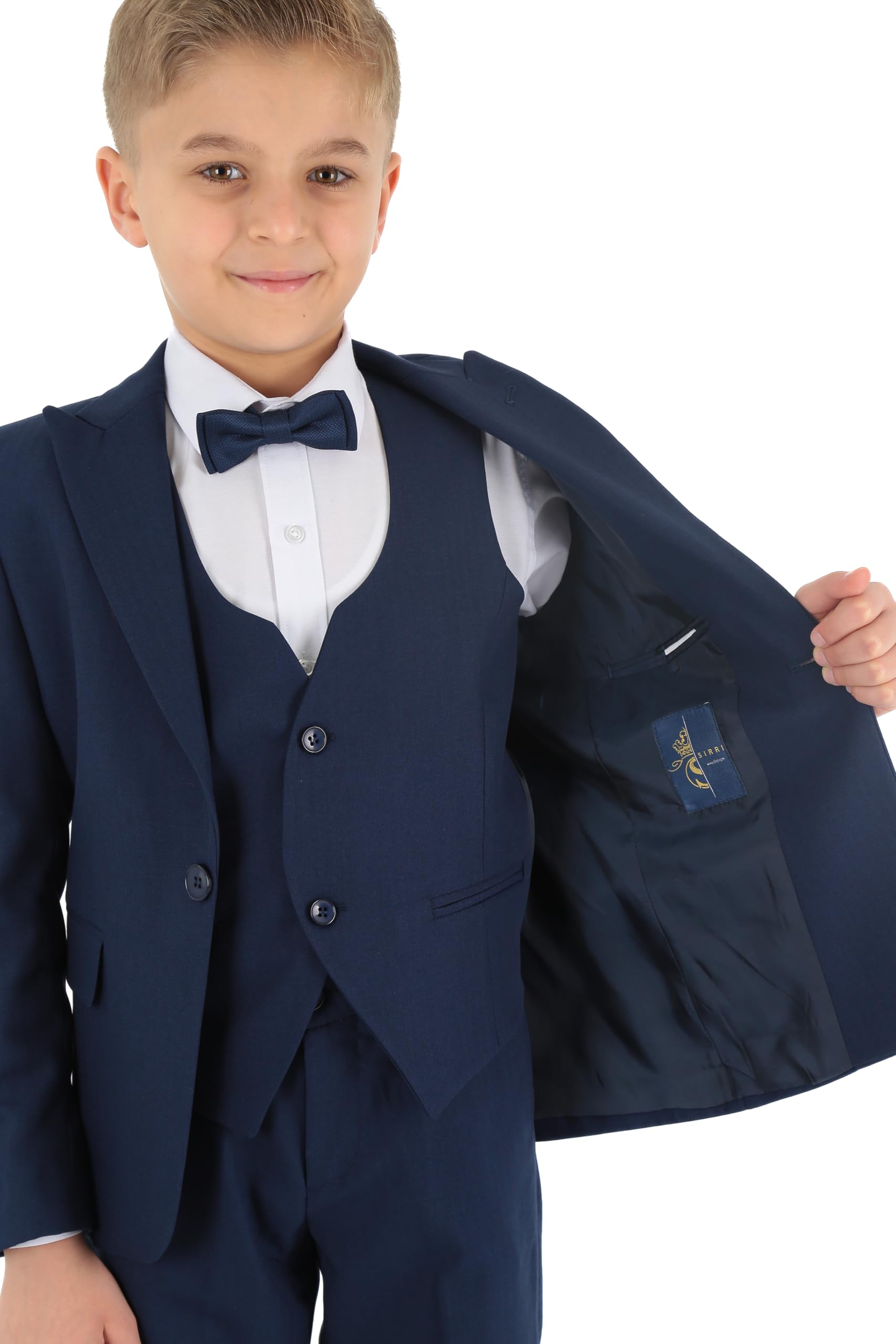 SIRRI Abiti da Sposa Slim Fit per Ragazzi, Set Completo di Abiti Formali a Spina di Pesce da 8 Pezzi