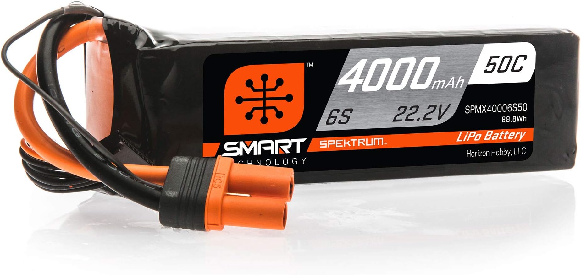 Spektrum 22.2V 4000mAh 6S 50C Smart LiPo Battery: IC5, SPMX40006S50