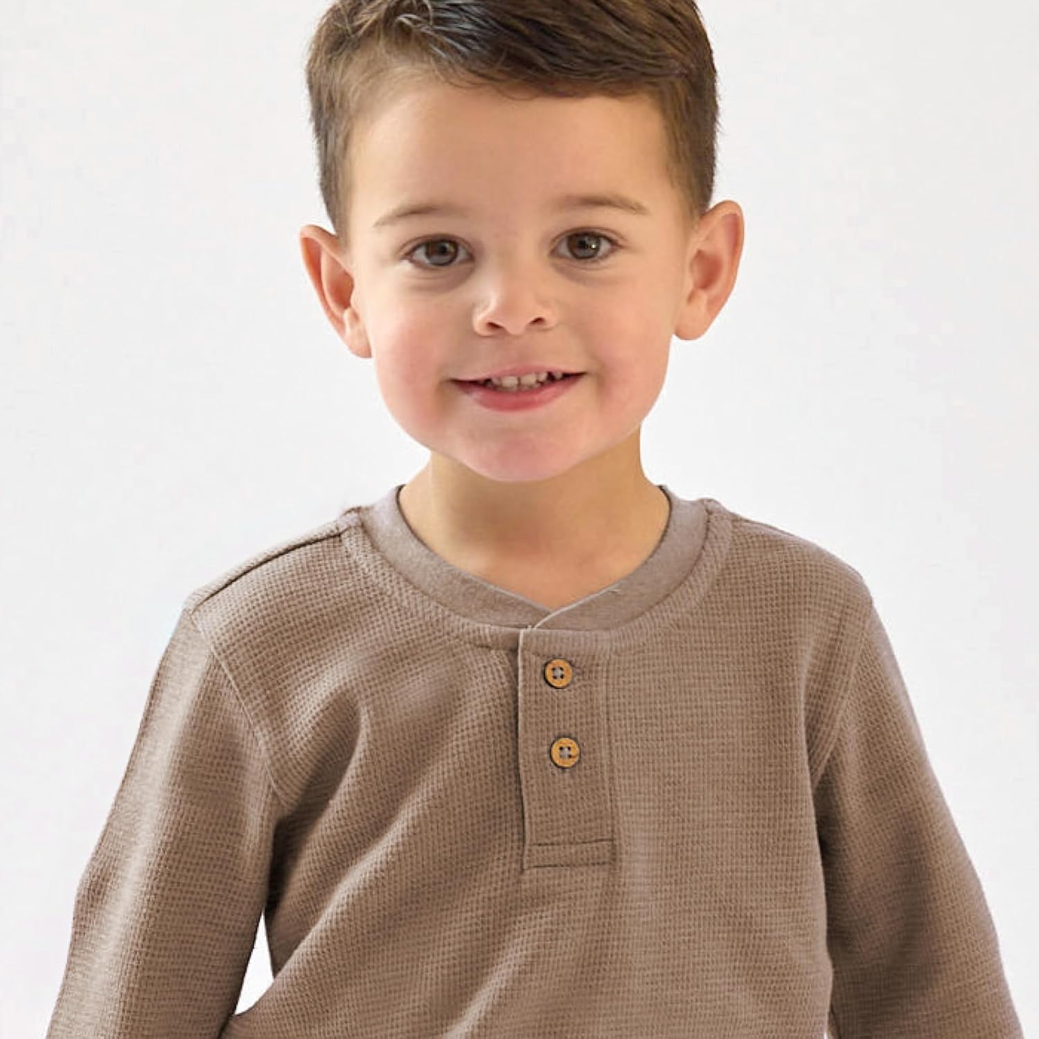 Unisex Baby Payton 5-Pack Long Sleeve Henley Shirts 100% Organic Cotton for Boys - Image 3