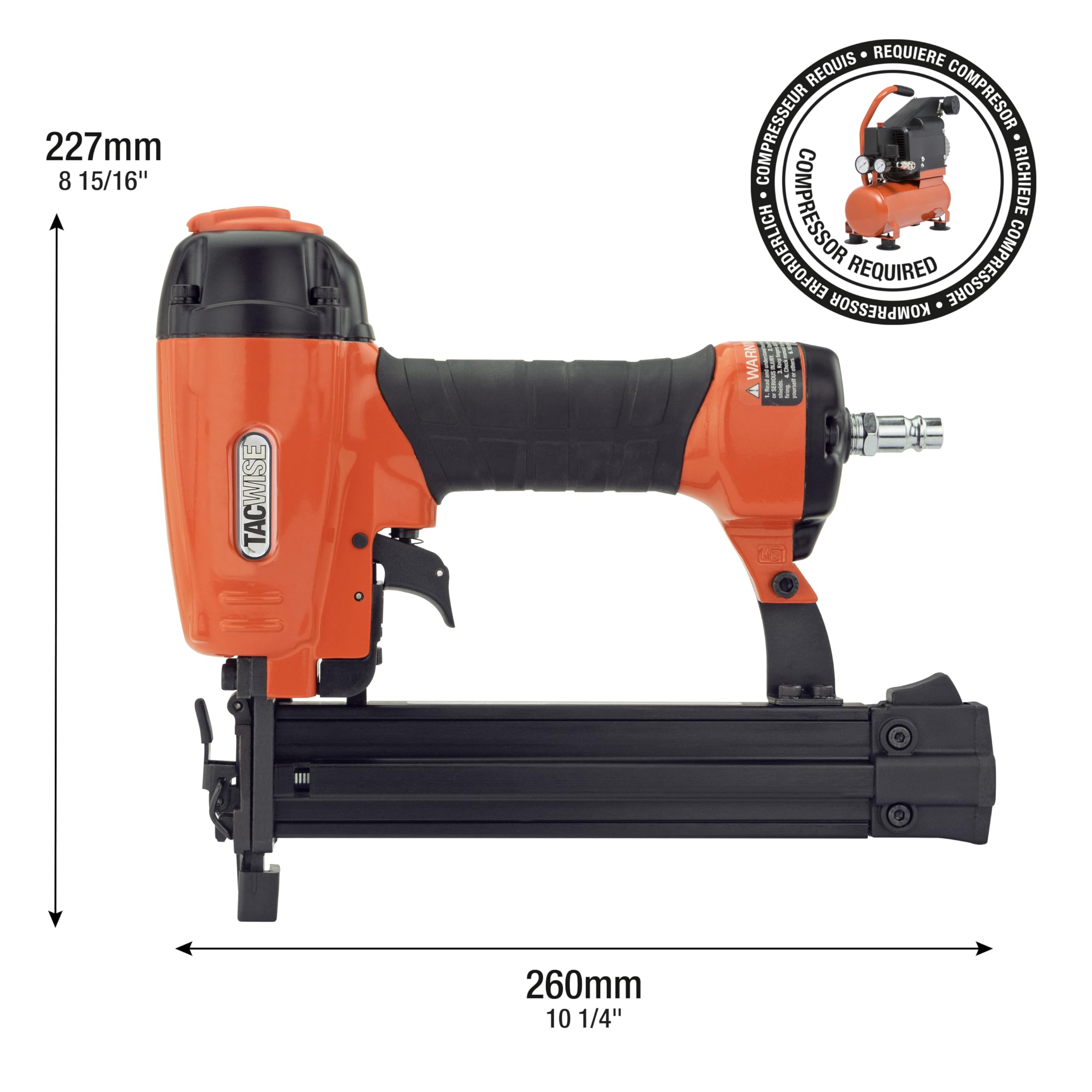 Tacwise C1832V Chiodatrice Brad Pneumatica, Utilizza Chiodi Tipo 180 (18G) da 10 a 32 mm