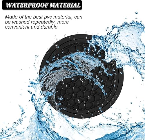 Miniatura 5 de Mandark 2 piezas posavasos para portavasos de automóvil, almohadillas antideslizantes de 2.75 pulgadas para insertar en portabotellas de agua