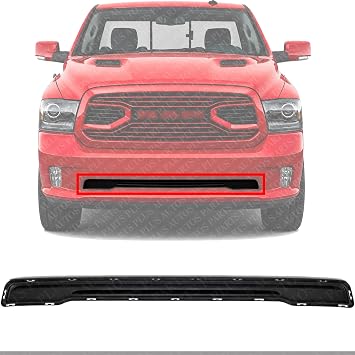 AUTOS PARTS PLUS Front Bumper Grille Closeout Panel Plastic Direct Replacement Compatible With Ram 1500 2013-2018 CH1036159 68207015AA