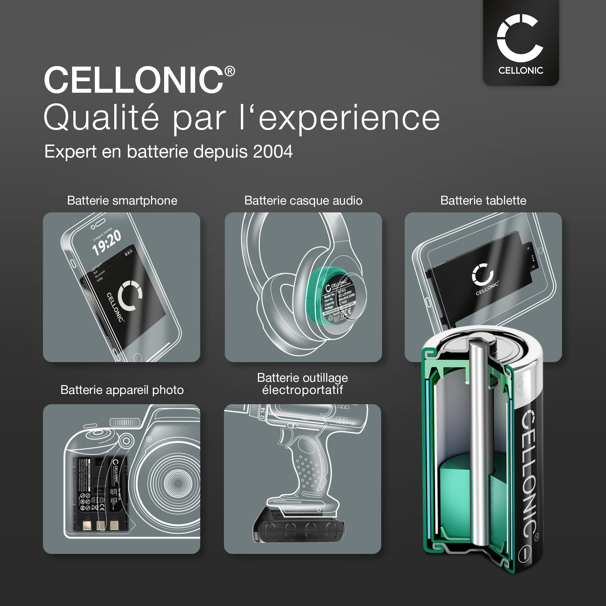 Gigaset CELLONIC 4X Batterie sans Fil 1000mAh 1.2V Compatible CL660HX E290 A415