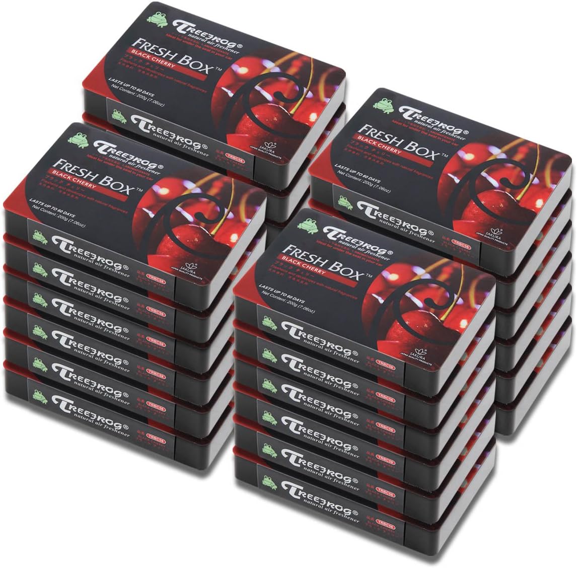 Auto Dynasty TreeFrog Xtreme Fresh Under-The-Car Natural Air Freshener, Lemon Scented, Pack of 24