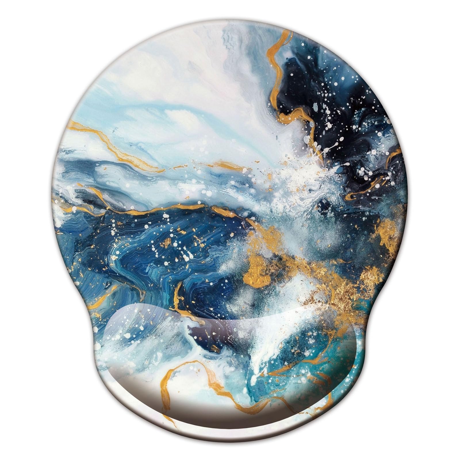 Mouse Pad with Wrist Support, Ergonomic Mouse Pad with Memory Foam Wrist Rest Cushion, Non-Slip Rubber Base Gaming Mice Pad for Home Office Computer