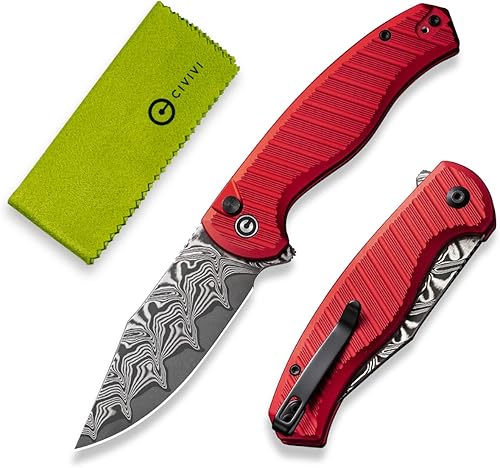 Miniatura 7 de CIVIVI Stormhowl - Cuchillo de bolsillo, cuchillo plegable con hoja de acero Nitro-V de 3.3 pulgadas, elegante mango de aluminio y abridor de