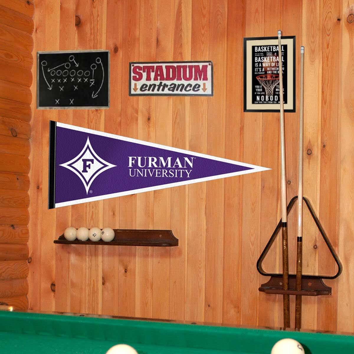 College Flags & Banners Co. Furman Paladins Pennant Full Size Felt