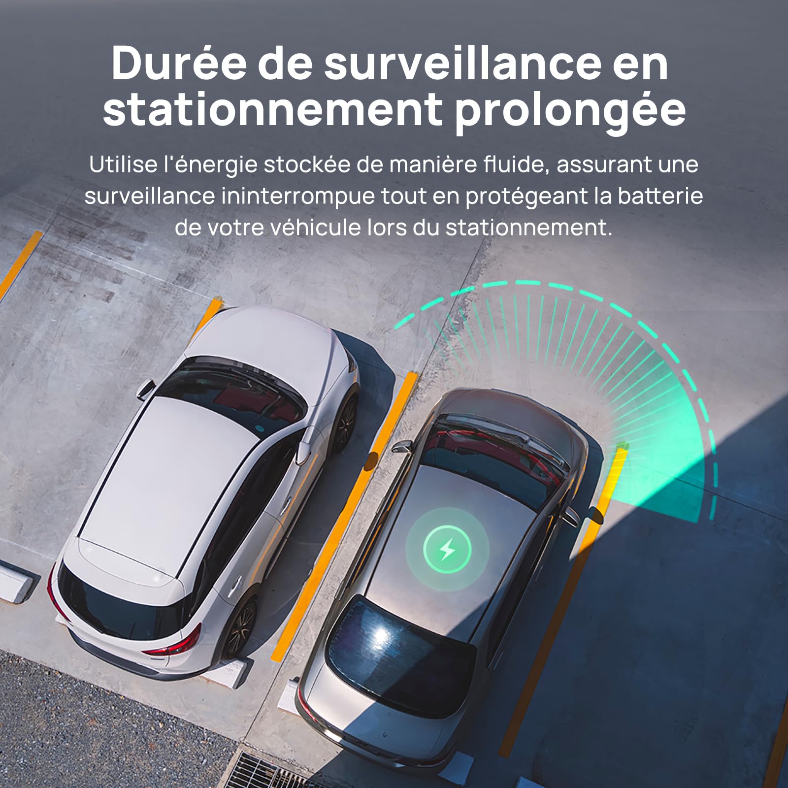 70mai Dashcam BL96NNX, bloc d'alimentation de rechange LiFePO4 96 Wh avec mode stationnement jusqu'à 30 heures, équipé d'une protection basse tension, XT30 + sortie USB-C, 7 protections BMS (charge de