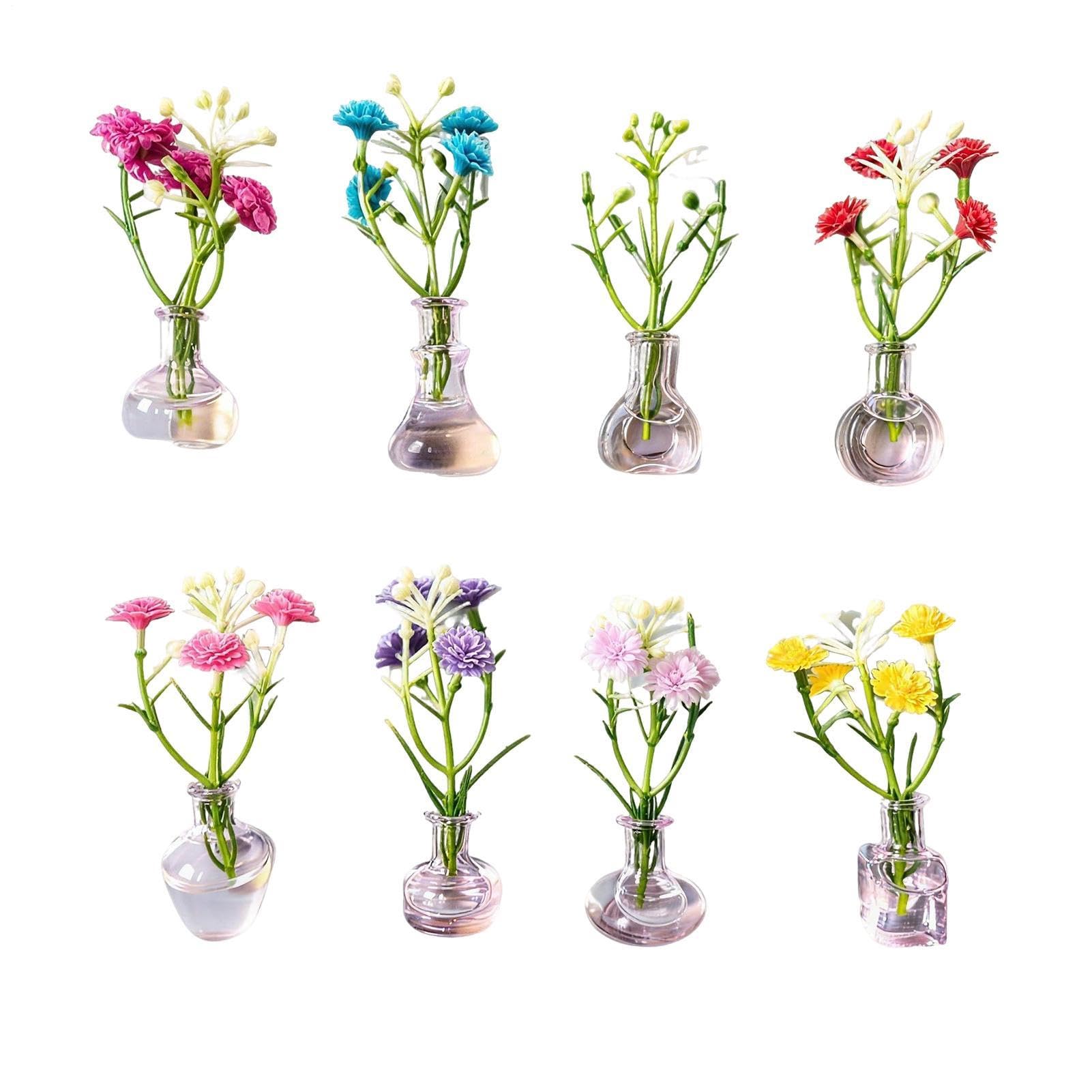 Imanes para organizar notas y decorar tu nevera con mini jarrones de flores