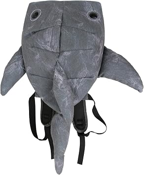 Large Capacity Whale Shark Backpack Cute Street Fashion Bag for Adults Ita bag Dark grey
