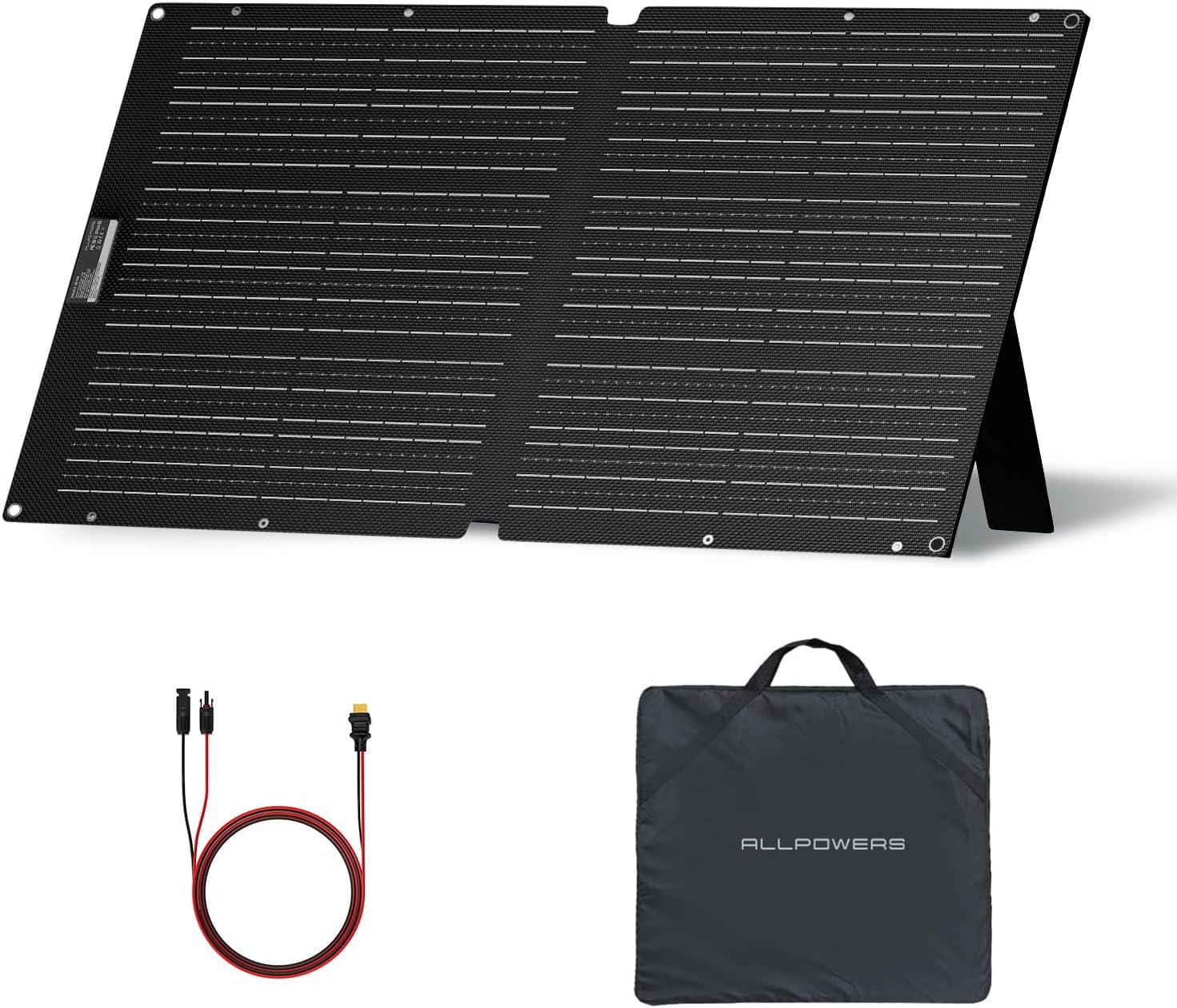 SOLAX SE100 100W Solar Panel Solar Charger for S2000 PRO R600 R1500 LITE R2500 R4000 Solar Generator, Foldable Solar Panel with Adjustable Kickstand for Outdoor Camping Indoor RV