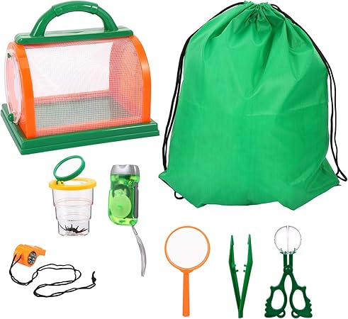 Amazon Lioobo 昆虫 観察ケース 昆虫観察キット 冒険セット 探検キット 知育玩具 学習玩具 子供のおもちゃ 自然観察 教育道具 懐中電灯付き 生態 採集 おもちゃ