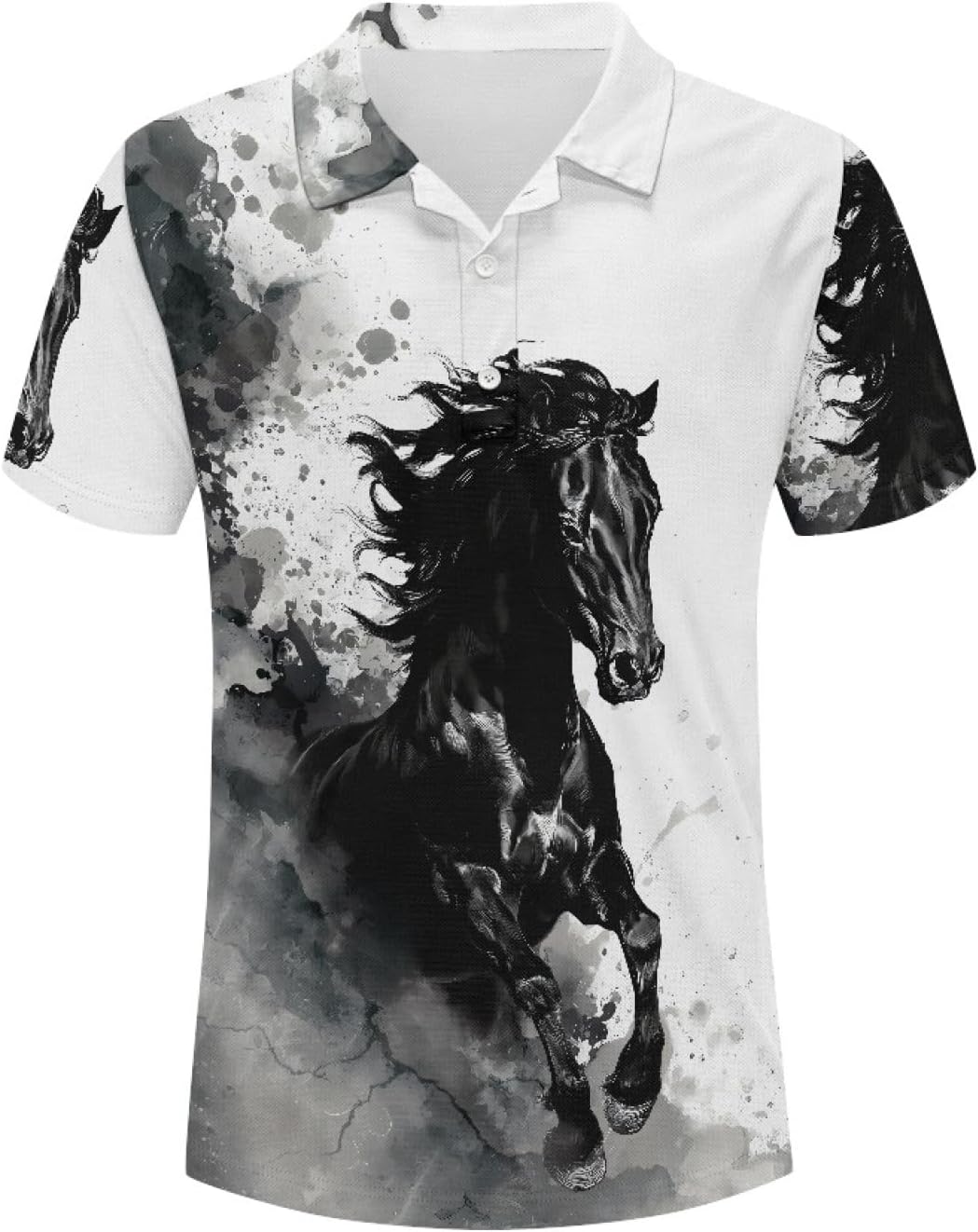 Amzbeauty Mens Polo Shirt Quick Dry Athletic Fit Gym Workout Shirt