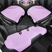 Vista 8 de 3 fundas de asiento de automóvil, fundas de cuero de lujo para asiento delantero y trasero, protector de cojín de asiento universal sin respaldo