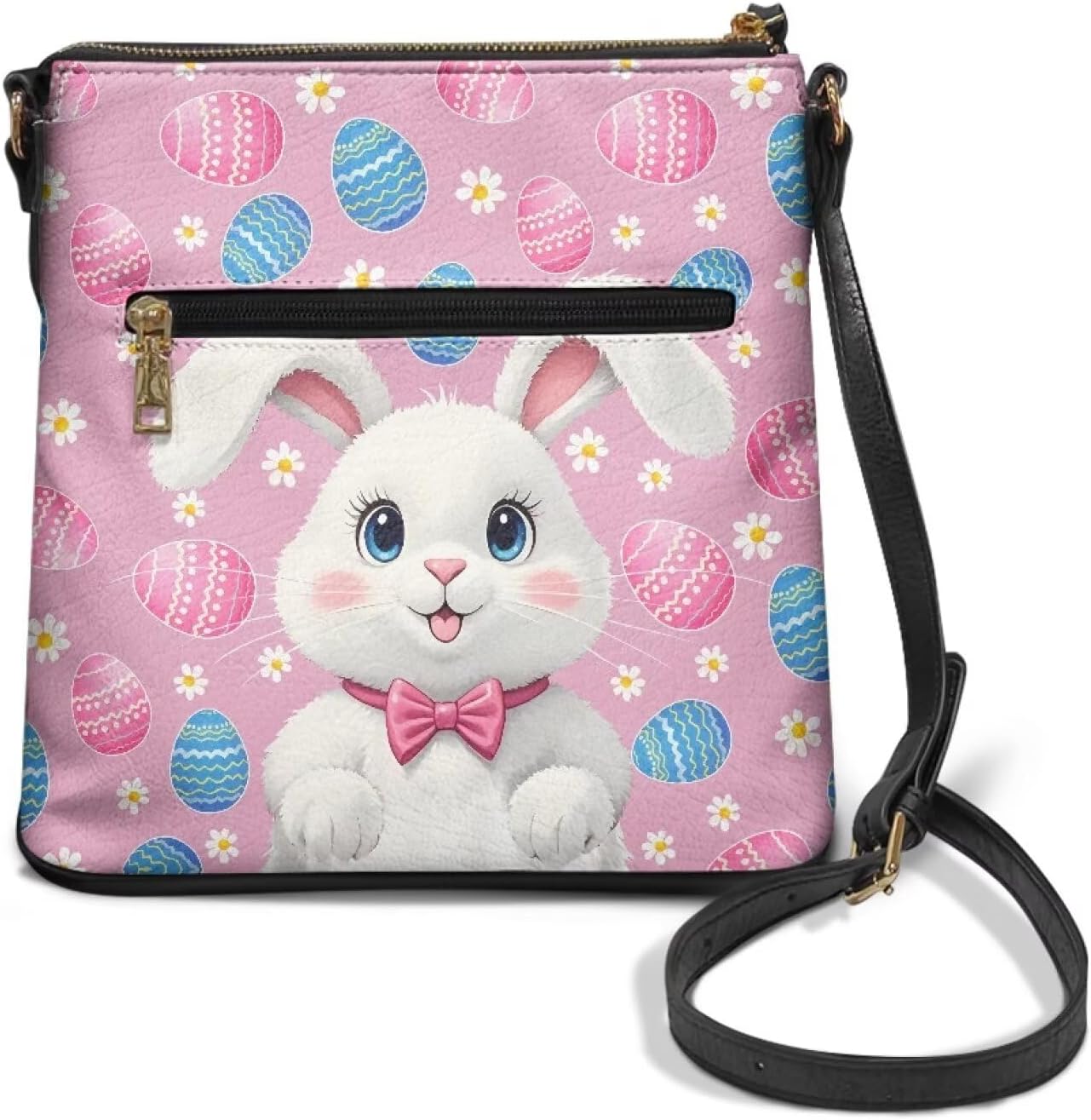 HUGS IDEA Crossbody Purse Leather Handbag for Women Men Shoulder Purse Large Cell Phone Bag