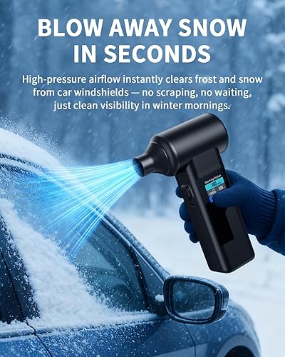 Miniatura 15 de Eliminación instantánea del polvo plumero eléctrico de aire de 130000 RPM, motor de 1.575 in, batería de 8000 mAh y carga rápida de 30 W, pantalla