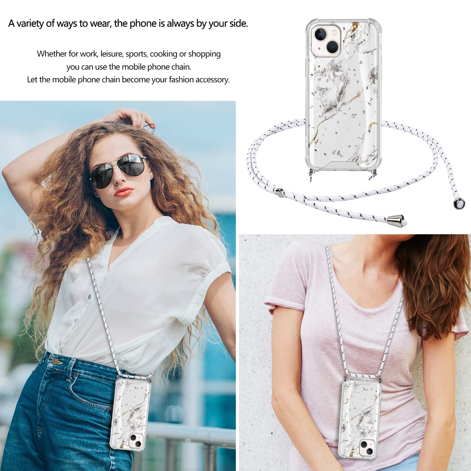 Vauki Glitter Cover con Cordino per Xiaomi Redmi Note 9 (4G) 6,53