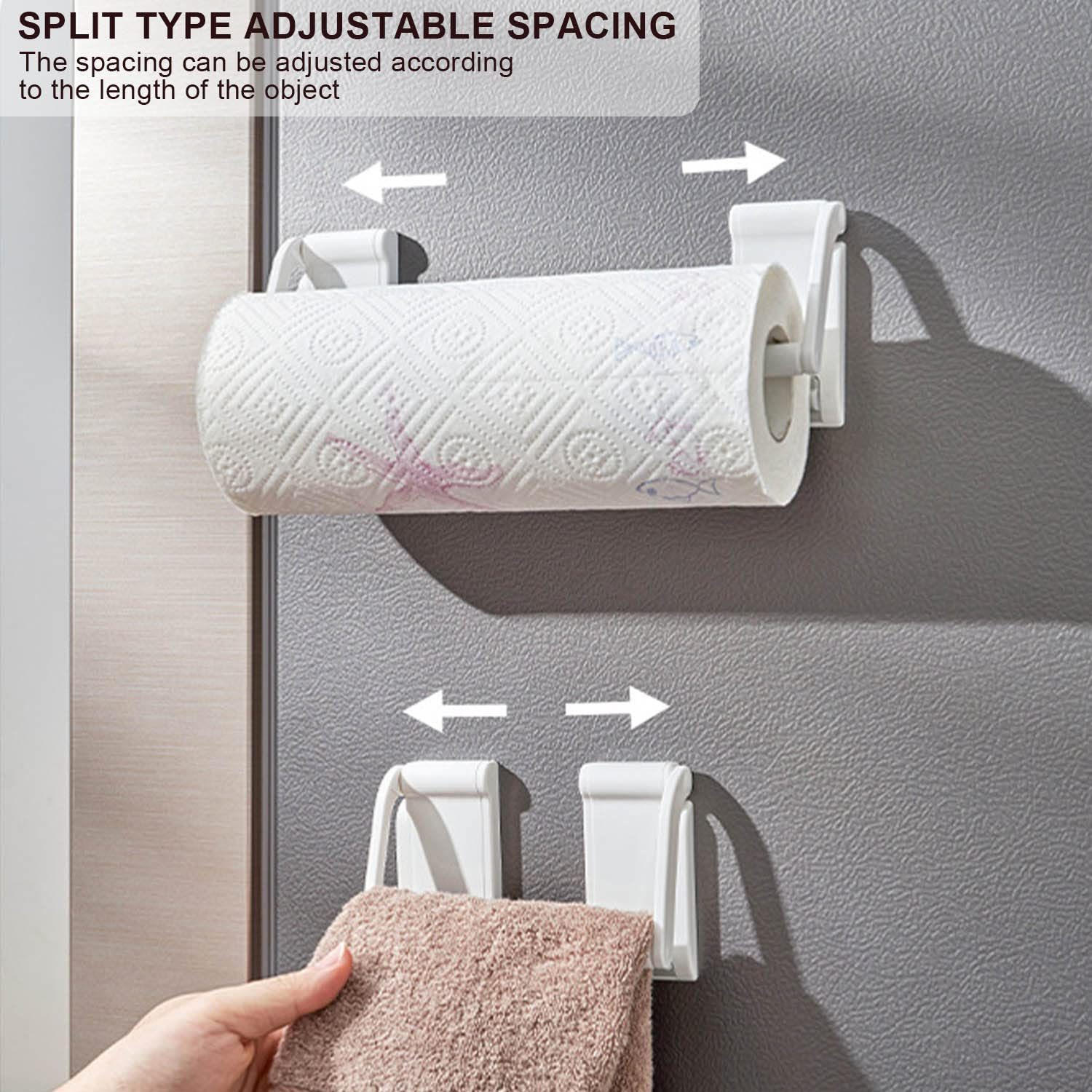 Portarotolo Da Cucina Magnetico - Senza Foratura, Per Frigoriferi E Microonde, Nero - Foto 13