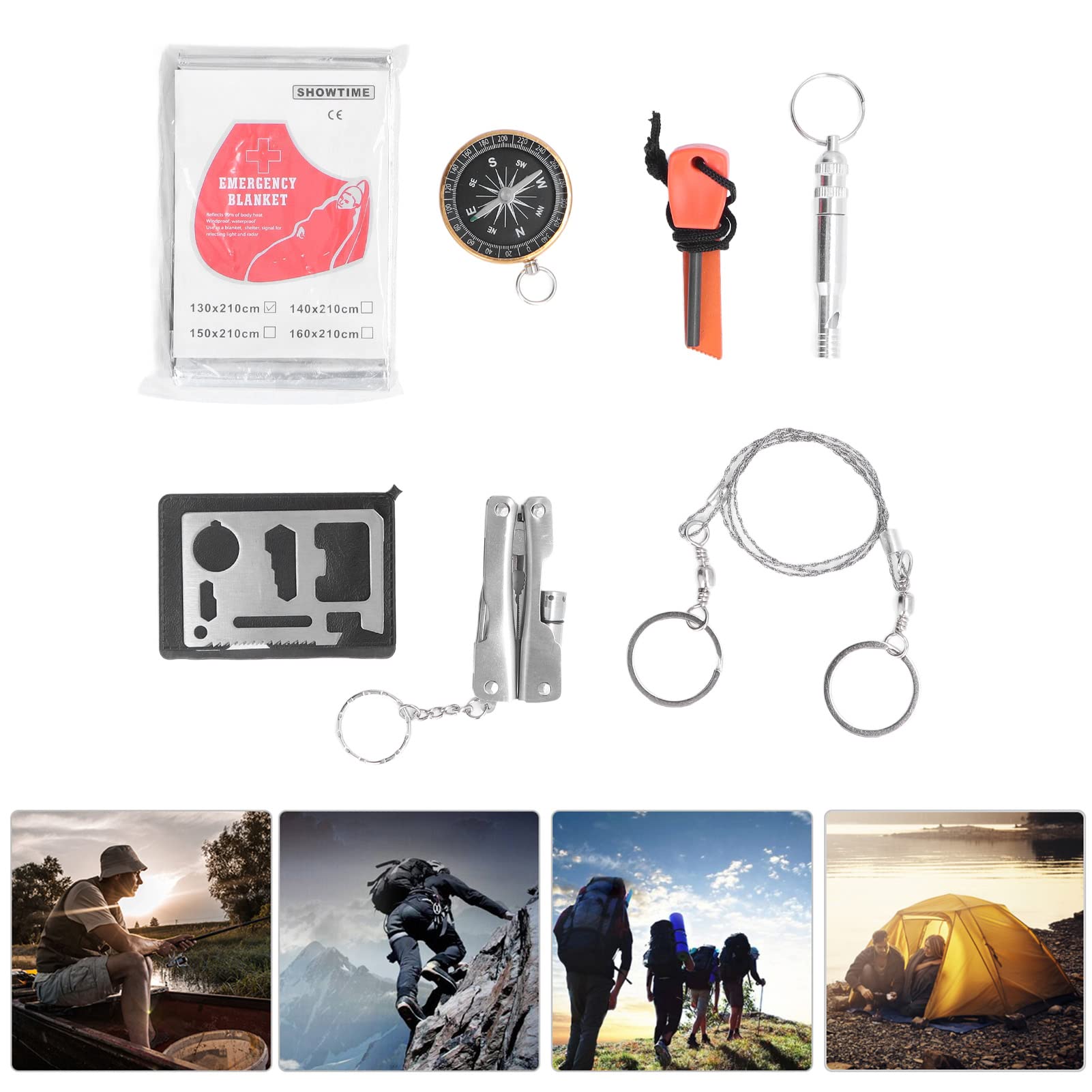 Trousse à Outils De Survie en Plein Air, Boîte De Survie Multifonctionnelle en Milieu Sauvage, Boîte De Premiers Secours Portable pour Le Camping en Plein Air, L'alpinisme, Le Ski