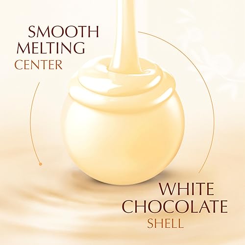 Miniatura 3 de Lindt LINDOR Trufas de chocolate blanco caramelo de chocolate blanco con suave centro de trufa de fusión 254 oz 60 unidades