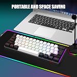 RedThunder 60% Gaming Keyboard and Mouse Combo, Ultra-Compact 61 Keys RGB Backlit Mini Keyboard, Lightweight 7200 DPI Honeycomb Optical Mouse, RGB Wired Gaming Set for PC PS5 Xbox Gamer(WhiteBlack)
