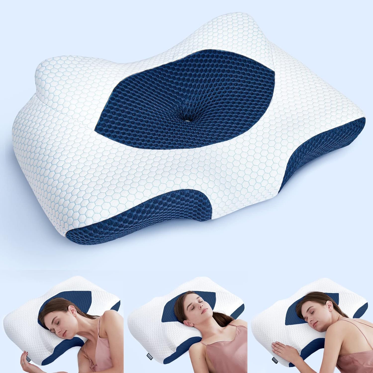 Famedio Adjustable Cervical Pillow for Neck Pain Relief
