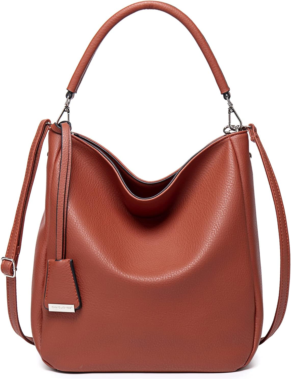 DAVIDJONES Women's Soft Faux Leather Hobo Bags Tote Handbags Medium Crossbody Purses Shoulder Bag Top-Handle Satchel